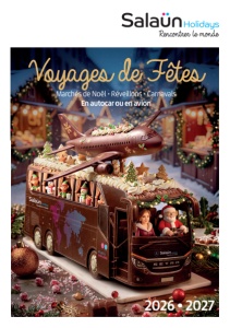 Ouvrir la brochure flash Voyages de fêtes 2026-2027